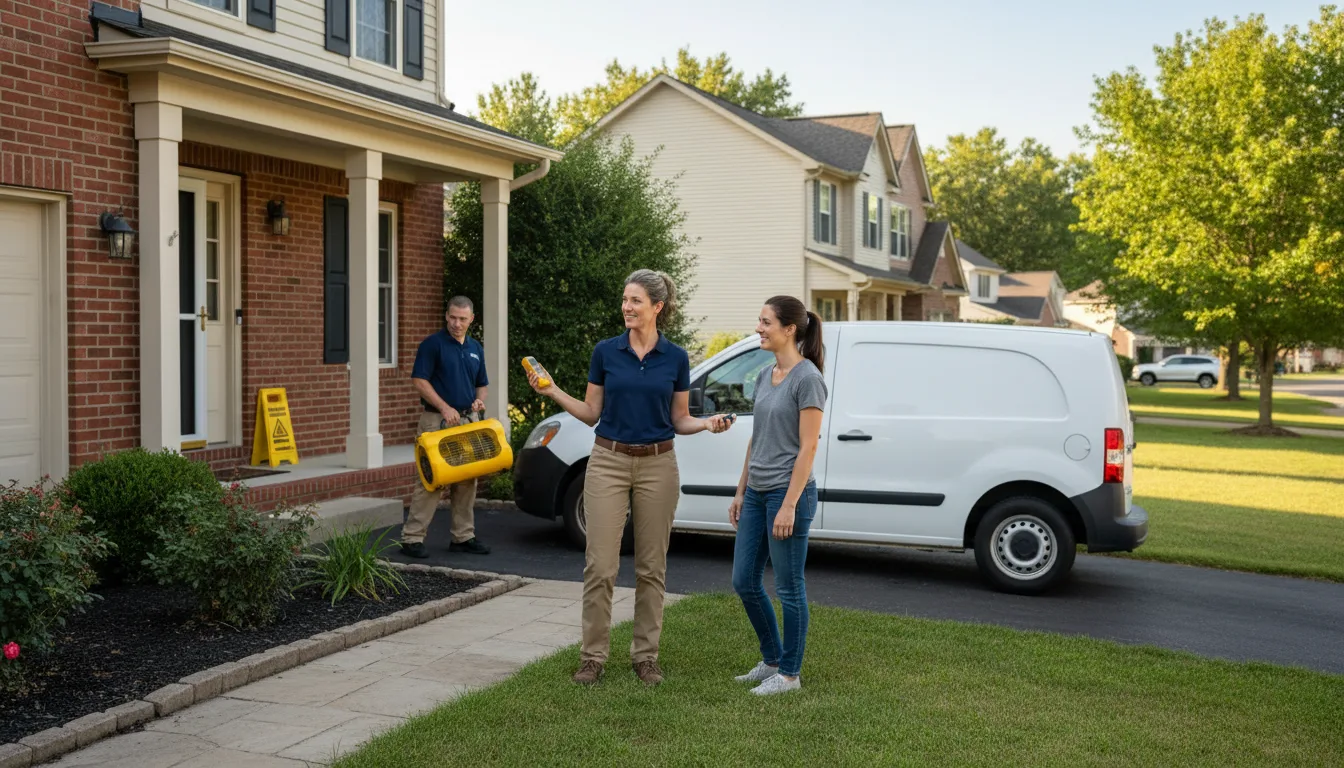 Residential water damage restoration in Oakdale, LA